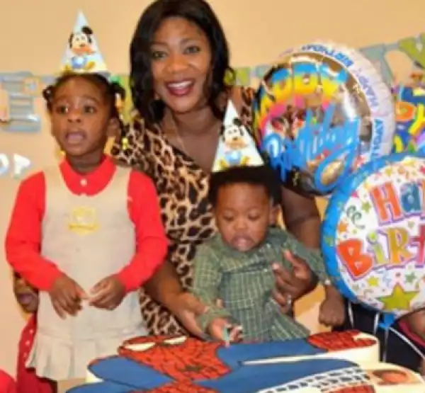 See What Mercy Johnson Did To Her Son